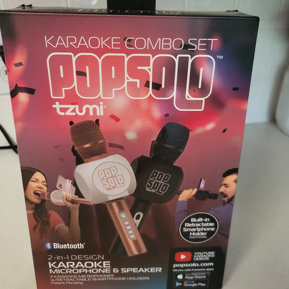 PopSolo Karaoke Combo Set - Black and Rose Gold
